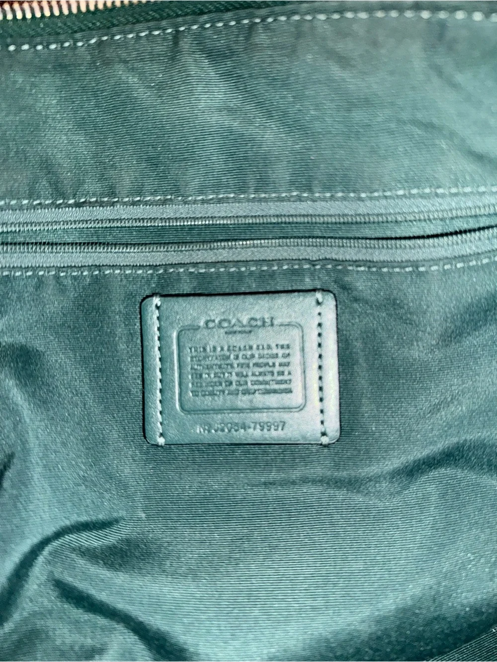 Coach Dark Green Pebbled Leather Satchel with Crossbody Strap